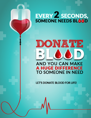 Blood donation facebook post