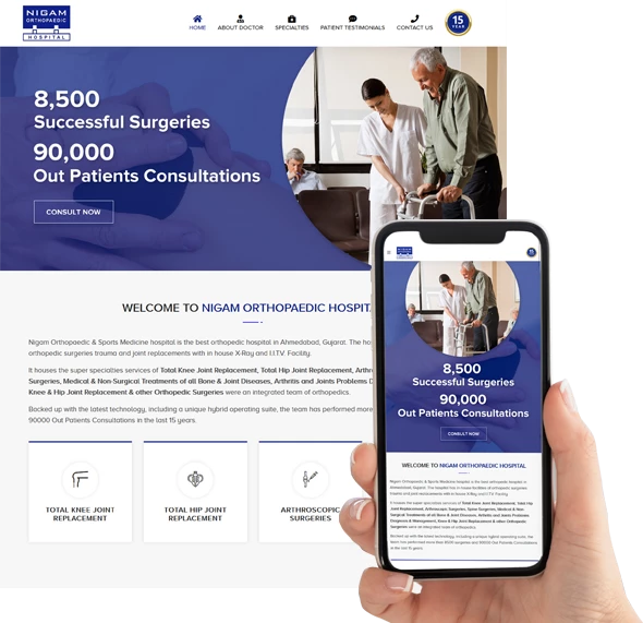 nigam orthopaedic website